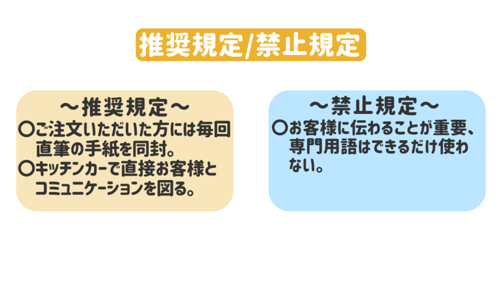 推奨規定と禁止規定｜末吉製茶工房の事例